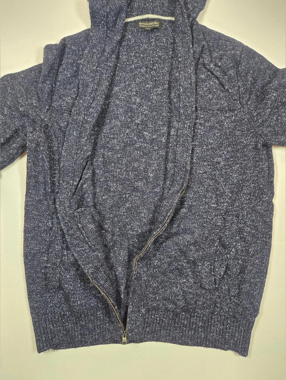 Men's Banana Republic Sweater Zip Up Hoodie Size Large